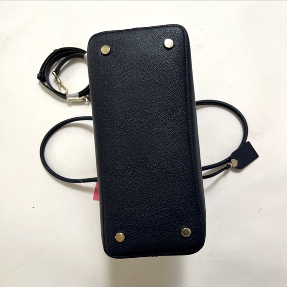 NWT $360 Kate Spade Margaux Large Satchel Bag Blazer Blue Navy Pebbled Leather - Picture 7 of 10